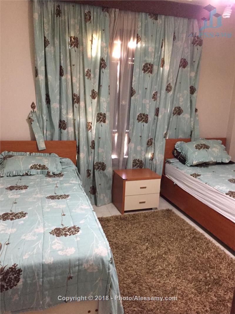 بالرحاب شقة 90 م2 بحرى للايجار مفروش على وايد جاردن