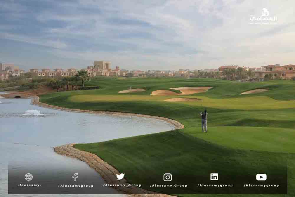 فيلا للبيع  نموذج T فيو عمودي علي الجولف خطوات لاوبن اير