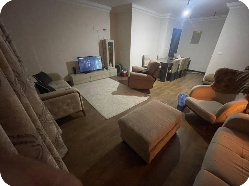 شقه للايجار المفروش بمدينتي 116متر في الB10نطل علي جاردن فيو