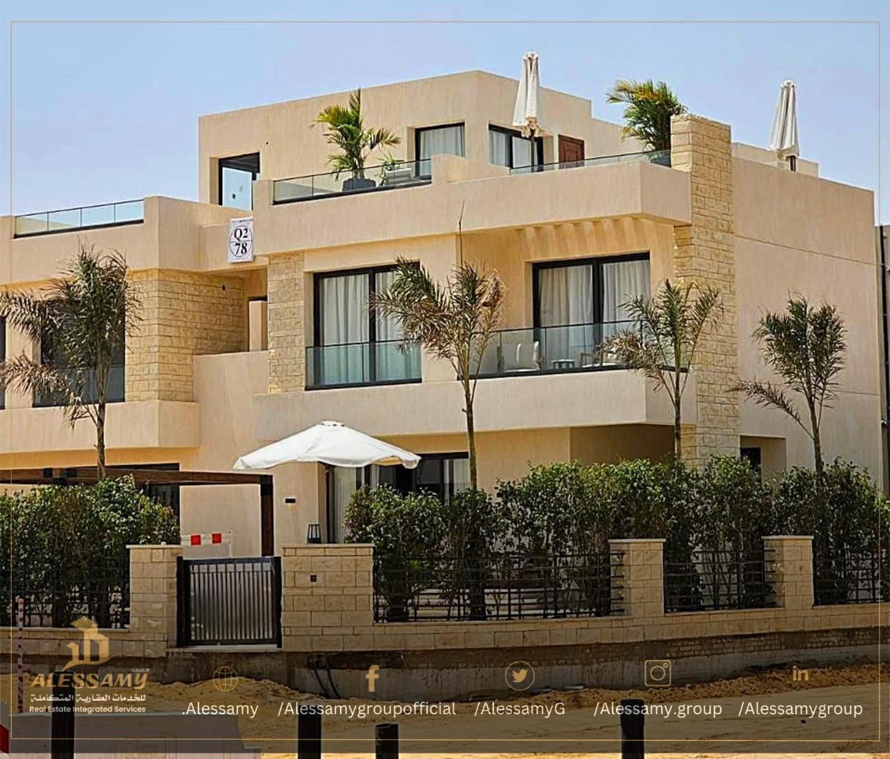 فيلا رباعية للبيع بمدينة نور 211 م وايد جاردن فيو بVG4 