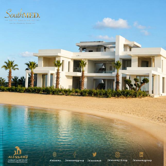 بSouthMED EGYPT فيلا T2 مساحة 1157 ب cluster A تطل علي البحر