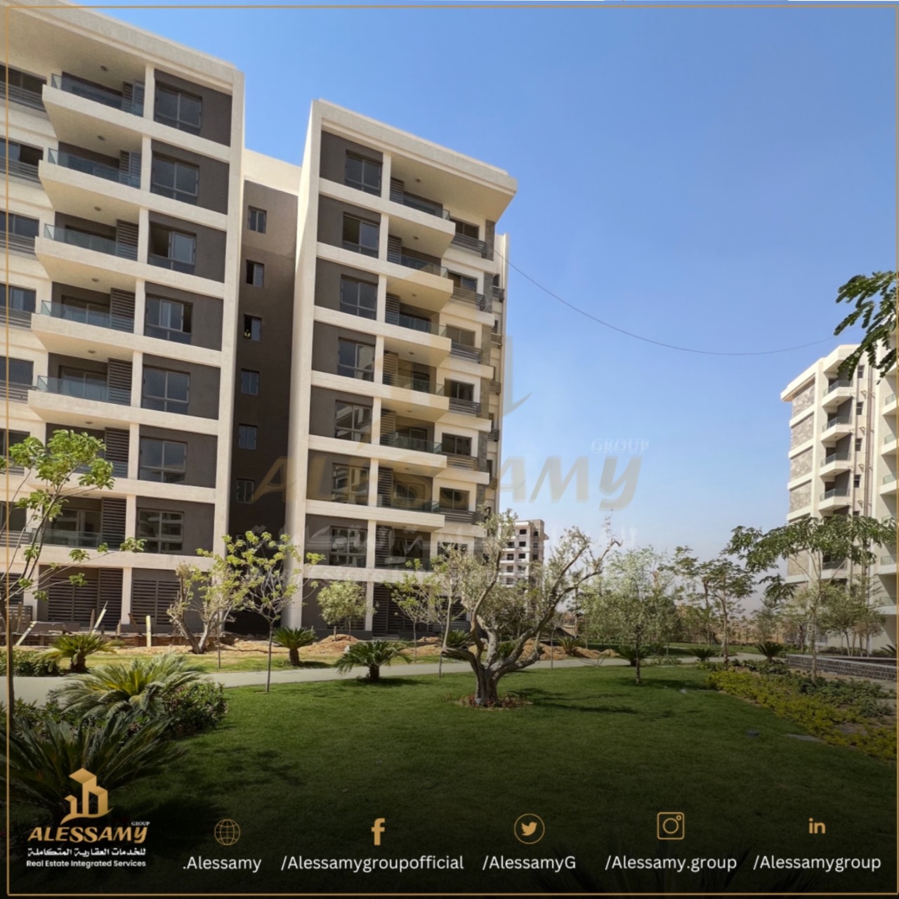 شقه ارضى بحديقه للبيع بالتقسيط فى نور 