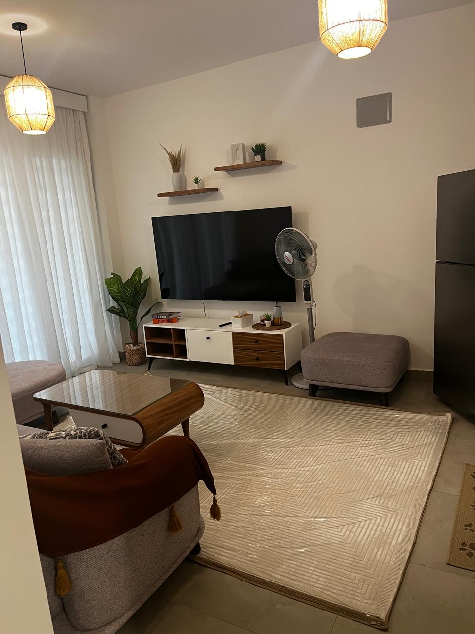 شقه للايجار مفروش في في الb8 مساحه 69متر في مجموعه 86