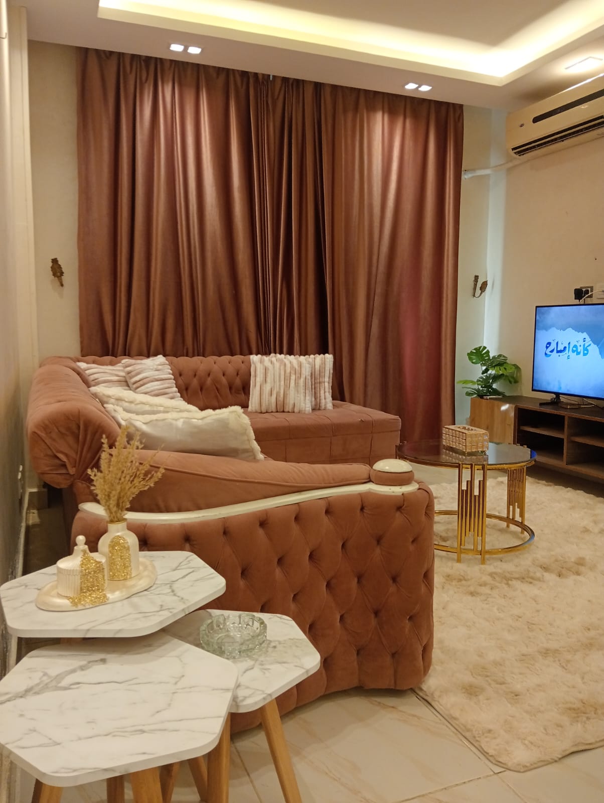 شقه للايجار المفروش بمدينتي 78متر في الb12