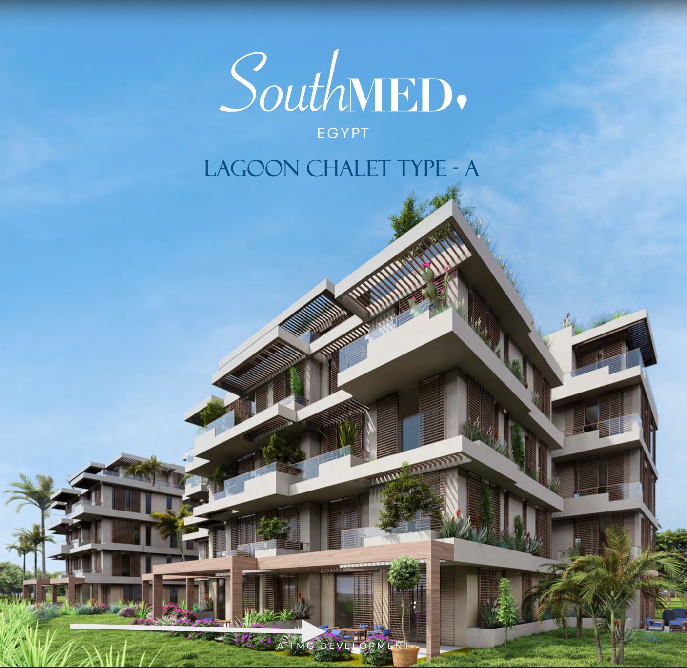 SouthMED EGYPT بحرى للبيع تقسيط تطل على وايد جـــاردن 72م2