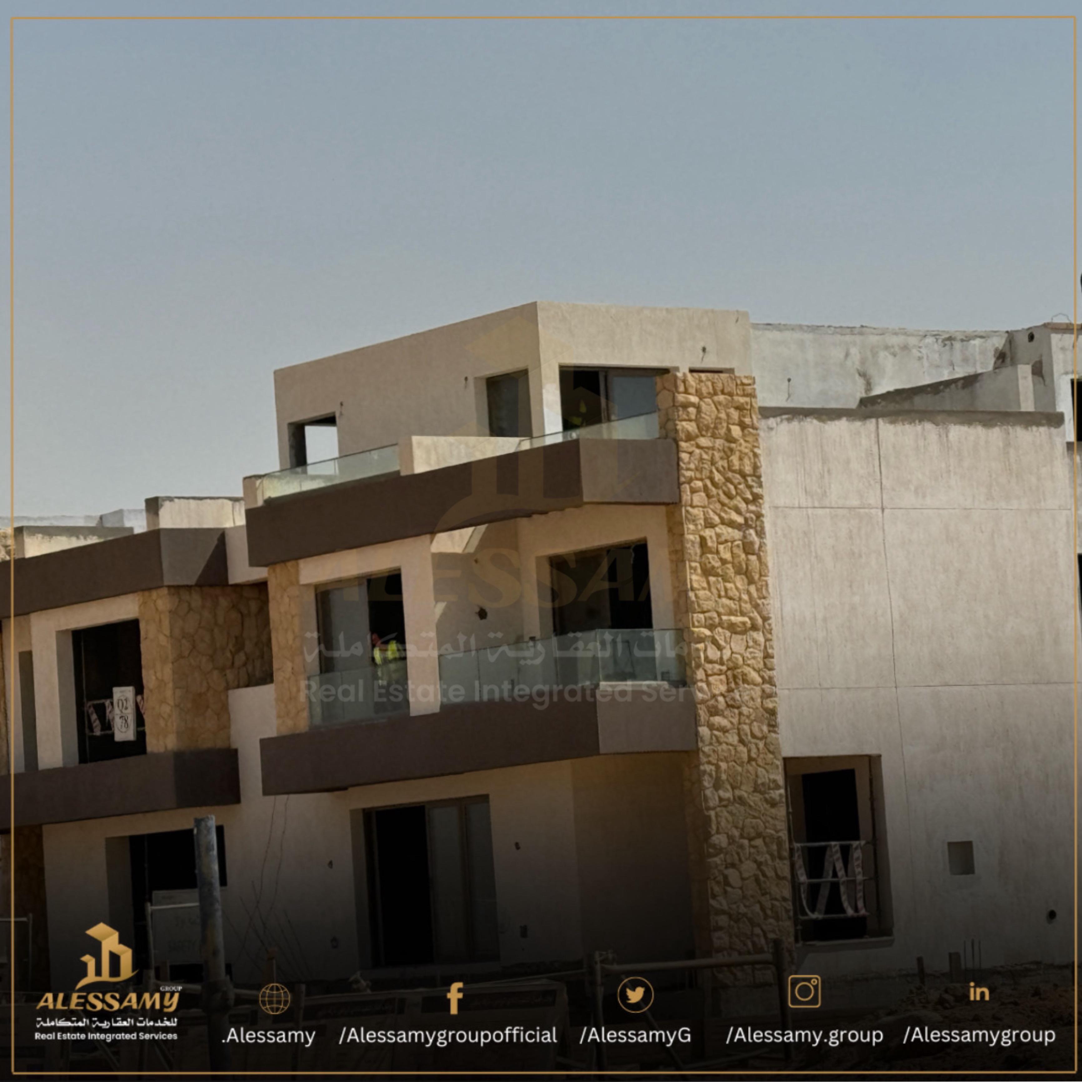 فيلا توين هاوس للبيع بمدينه نور بالتقسيط علي 12 سنه 