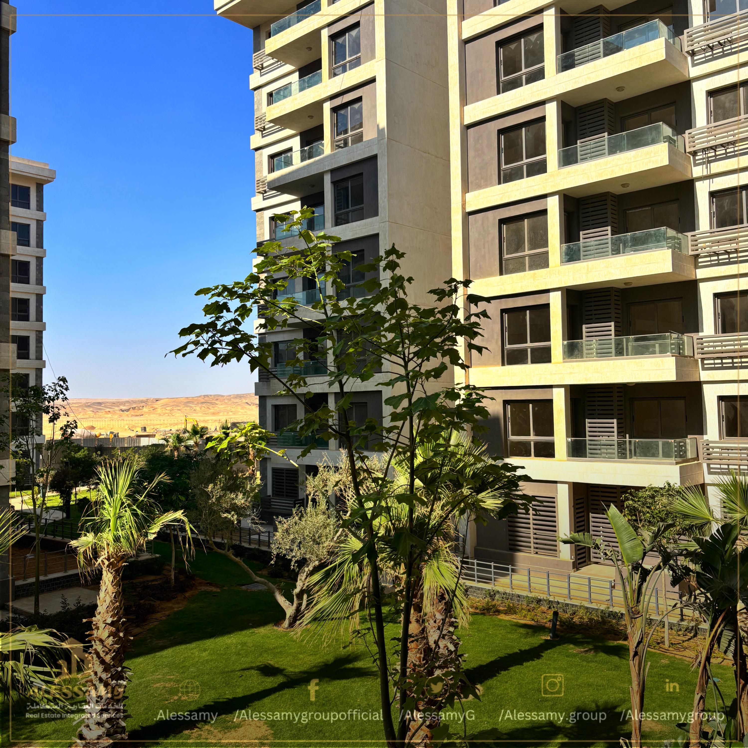 بنور شقة 123 م2 للبيع تقسيط تطل على جاردن