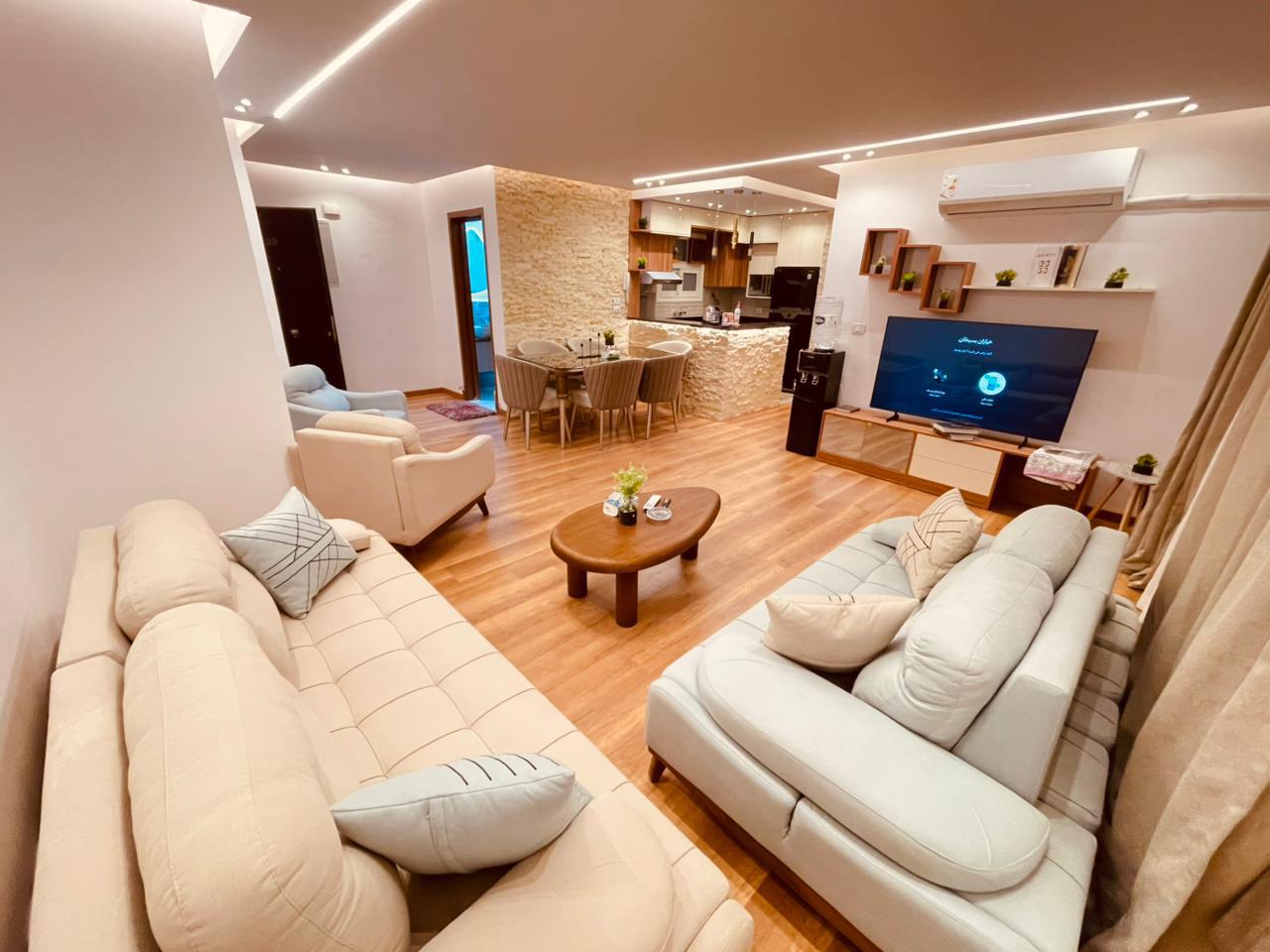 بمدينتى شقة 116 م2 بحري شرقي للايجار مفروش