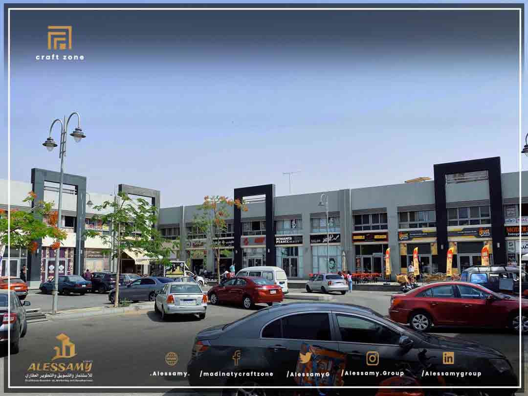 آميز محلات الكرافت زون محل 72م ناصية للبيع مؤجر بلوك 2 خالص