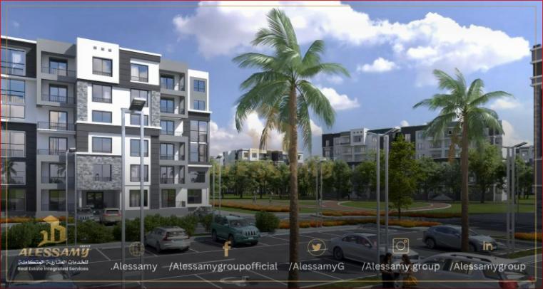 شقه للبيع التقسيط فى مدينتي B14 مساحة 115م فيو مجري السيل