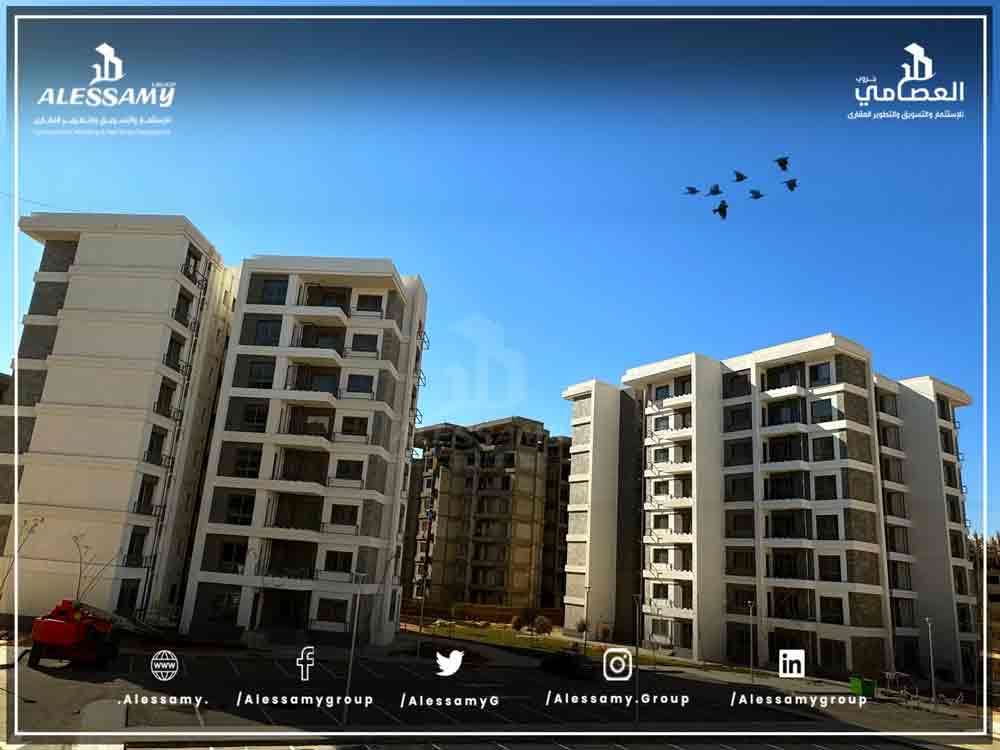 شقه للبيع بتسهيلات علي 12سنوات  بمدينه نور 121متر في الB2