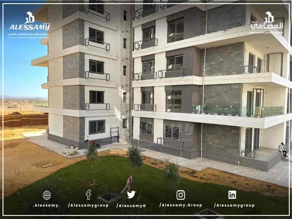 شقة للبيع بمدينة نور 82م بالتقسيط علي 13 سنه فيو جاردن