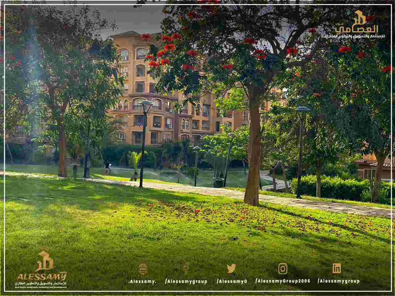 بمدينتى شقة 225 م2 قبلي غربي للبيع كاش تطل على وايد جـــاردن