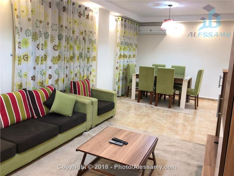 شقه تحفه للايجار المفروش بالرحاب 136م ارضى بحديقه خاصه 50م ق